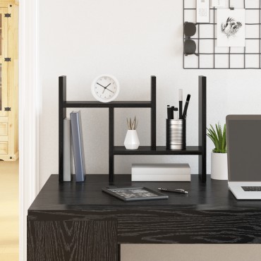 VidaXL Οργανωτής Γραφείου Μαύρη Βελανιδιά 50x15.5x35.5 εκ
