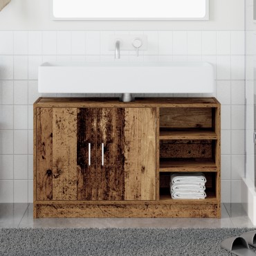 vidaXL Ντουλάπι Μπάνιου Παλιό Ξύλο 90x29x55cm Επεξεργασμένο ξύλο 1 τεμ.