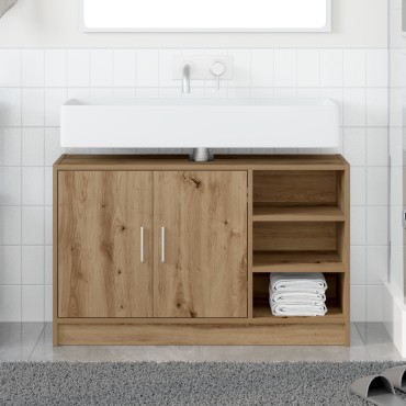vidaXL Cabinet Νεροχύτη Δρυός 90x29x55cm Επεξεργασμένο Ξύλο