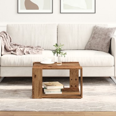 vidaXL Τραπέζι Καφέ Παλιό Ξύλο 51.5x51.5x30cm Φτιαγμένο από Ξύλο 1 τεμ.