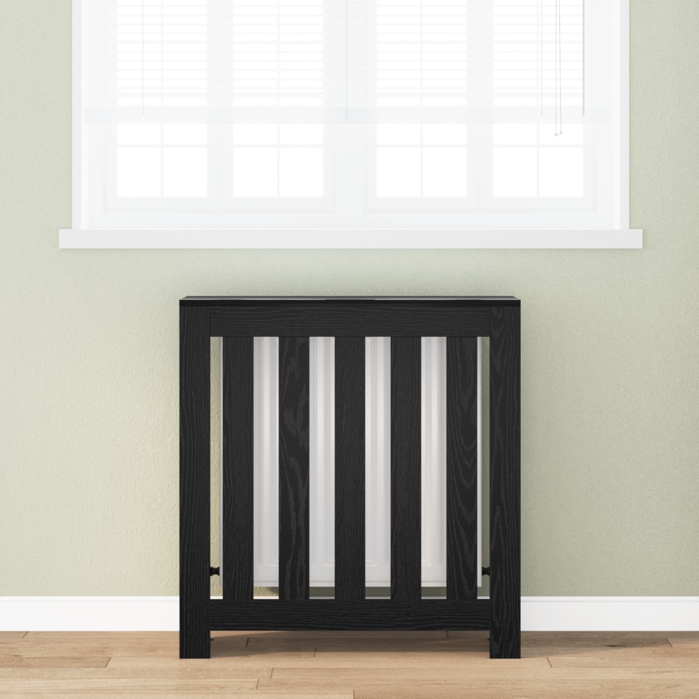 vidaXL Καλύμμα καυστήρα Μαύρη Δρυ 78x20x82 εκ. Επεξεργασμένο ξύλο