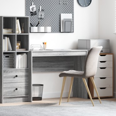 vidaXL Γραφείο Υπολογιστή Γκρι sonoma MDF 100x40x76cm Απλό 1 τεμ.