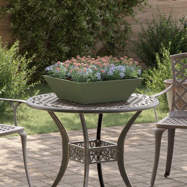 vidaXL Μηχανισμός Γλάστρας Μεταλλική Ελιά 50 x 50 x 15 cm