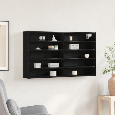 vidaXL Βιτρίνα Μαύρη Βελανιδιά 100x15x58cm Επεξεργασμένο ξύλο