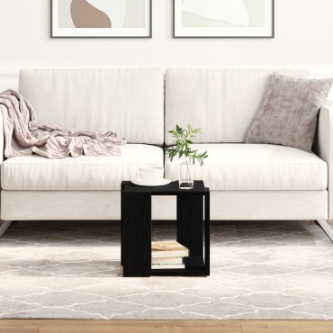 vidaXL Τραπεζάκι καφέ Μαύρος δρυός MDF 32x32x30cm Απλό Τετράγωνο 1 τεμ.
