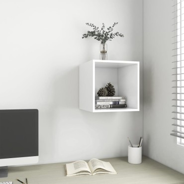 vidaXL Ντουλάπι Τοίχου Λευκό 37x37x37cm από Επεξ. Ξύλο 1 τεμ.