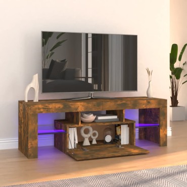 vidaXL Έπιπλο Τηλεόρασης με LED Καπνιστή Δρυς 120x35x40cm