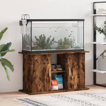 vidaXL Βάση Ενυδρείου Καπνιστή Δρυς 101x41x58 εκ. Επεξεργασμένο Ξύλο