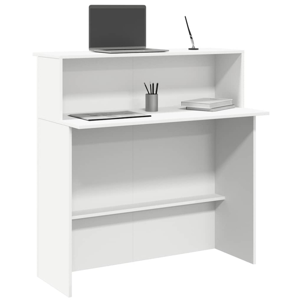 vidaXL Γραφείο υποδοχής Λευκό 100x50x103,5cm Επεξεργασμένο Ξύλο 1 τεμ.