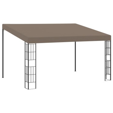 vidaXL Κιόσκι Επιτοίχιο Taupe 4 x 3 μ. Υφασμάτινο