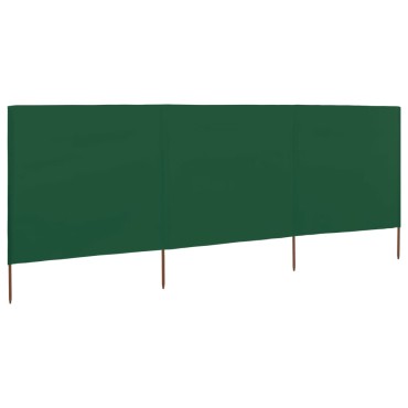 vidaXL Προστατευτικό Αέρα με 3 Πάνελ Πράσινο 400 x 120 εκ. Υφασμάτινο