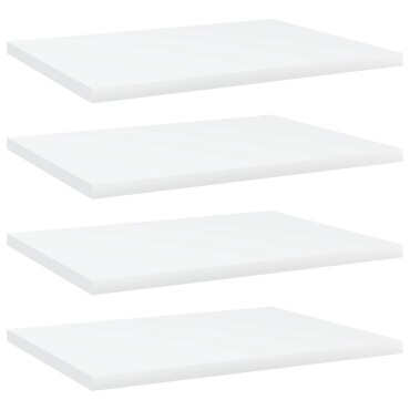 vidaXL Ράφια Βιβλιοθήκης 4 τεμ. Λευκά 40x30x1,5cm από Επεξ.Ξύλο