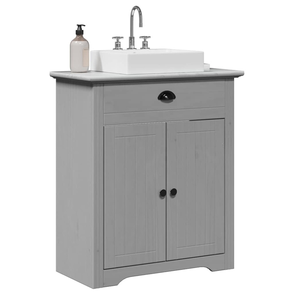 vidaXL Ντουλάπι νιπτήρα μπάνιου BODO Γκρι 70x35x80cm