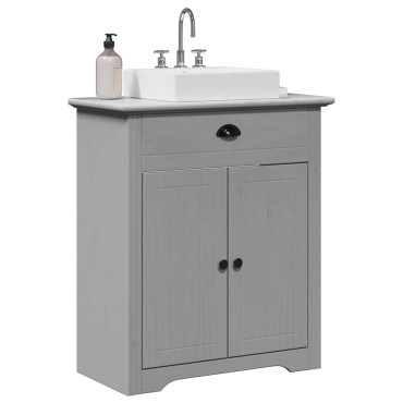vidaXL Ντουλάπι νιπτήρα μπάνιου BODO Γκρι 70x35x80cm