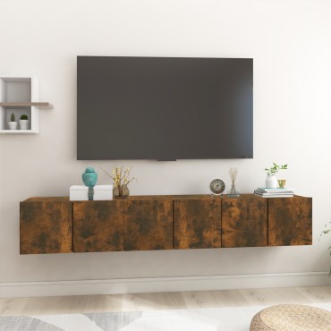 vidaXL Ντουλάπια Τηλ. Κρεμαστά Καπνιστή Δρυς 60x30x30cm Επεξ. Ξύλο