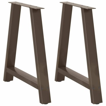 vidaXL Πόδια Τραπεζαρίας Σχήματος Α 2 τεμ. 70x(72-73)cm Ατσάλι