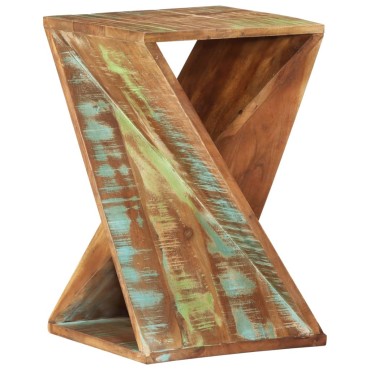 vidaXL Τραπεζάκι Βοηθητικό 35x35x55cm από Μασίφ Ανακυκλωμένο Ξύλο 1 τεμ.