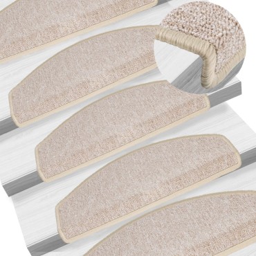 vidaXL Πατάκια Σκάλας 10 τεμ. Taupe 65x24x4 εκ.