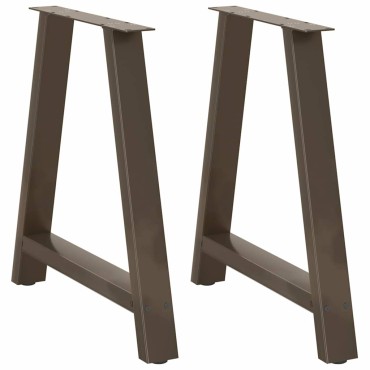 vidaXL Πόδια Τραπεζαρίας Σχήματος Α 2 τεμ. 80x(72-73)cm Ατσάλι