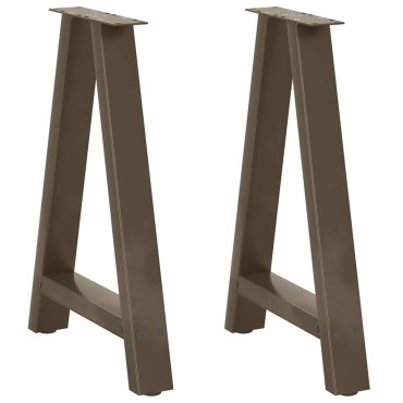 vidaXL Πόδια Τραπεζαρίας Σχήματος Α 2 τεμ. 50x(72-73)cm Ατσάλι