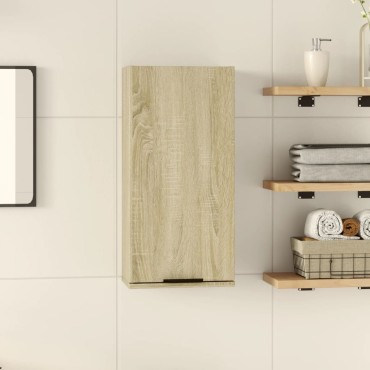 vidaXL Ντουλάπι Μπάνιου Επιτοίχιο Sonoma Δρυς 32x20x67cm 1 τεμ.