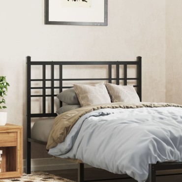 vidaXL Κεφαλάρι Μαύρο Μεταλλικό 95x3x90cm 1 τεμ.