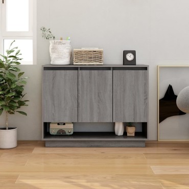 vidaXL Ντουλάπι Γκρι Sonoma 97x31x75cm από Επεξεργασμένο Ξύλο 1 τεμ.
