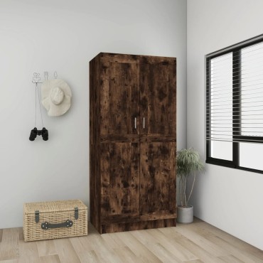 vidaXL Ντουλάπα Καπνιστή Δρυς 82,5x51,5x180cm από Επεξεργασμένο Ξύλο 1 τεμ.