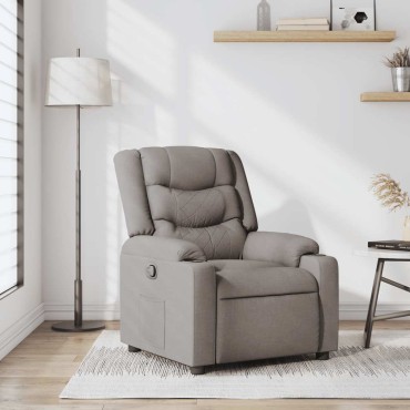 vidaXL Πολυθρόνα Ανακλινόμενη Taupe Υφασμάτινη 77x93x99cm 1 τεμ.