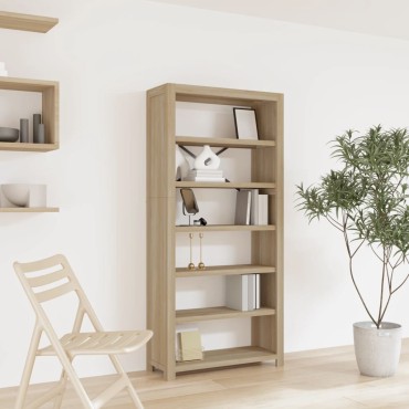 vidaXL Βιβλιοθήκη με 6 Επίπεδα 80x30x170cm Μασίφ Ξύλο Ακακίας 1 τεμ.