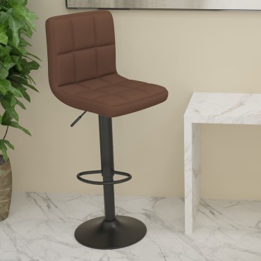 vidaXL Σκαμπό Μπαρ Καφέ Υφασμάτινο 40x47x(90-111)cm 1 τεμ.