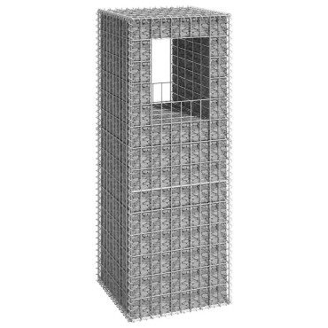vidaXL  Συρματοκιβώτιο Στύλος 50x50x140cm Σιδερένιο