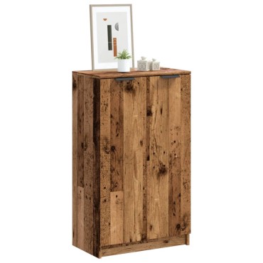 vidaXL Παπουτσοθήκη Όψη Παλαιού Ξύλου 59x35x100,5cm Επεξ. Ξύλο 1 τεμ.