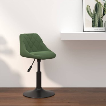vidaXL Σκαμπό Μπαρ Σκούρο Πράσινο Βελούδινο 46x44x(62,5-77,5)cm 1 τεμ.
