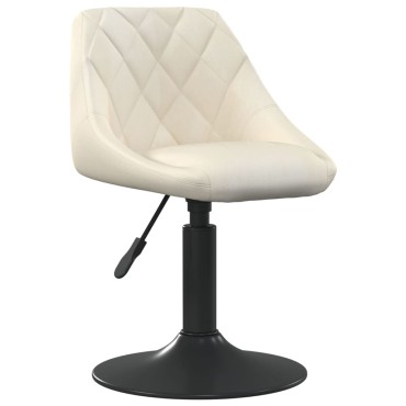 vidaXL Καρέκλα Τραπεζαρίας Κρεμ Βελούδινη 46x44x(62,5-77,5)cm 1 τεμ.