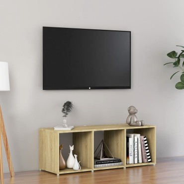 vidaXL Έπιπλο Τηλεόρασης Sonoma Δρυς 107x35x37cm από Επεξ. Ξύλο