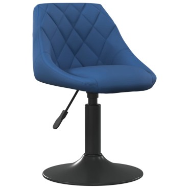 vidaXL Καρέκλα Τραπεζαρίας Μπλε Βελούδινη 46x44x(62,5-77,5)cm 1 τεμ.