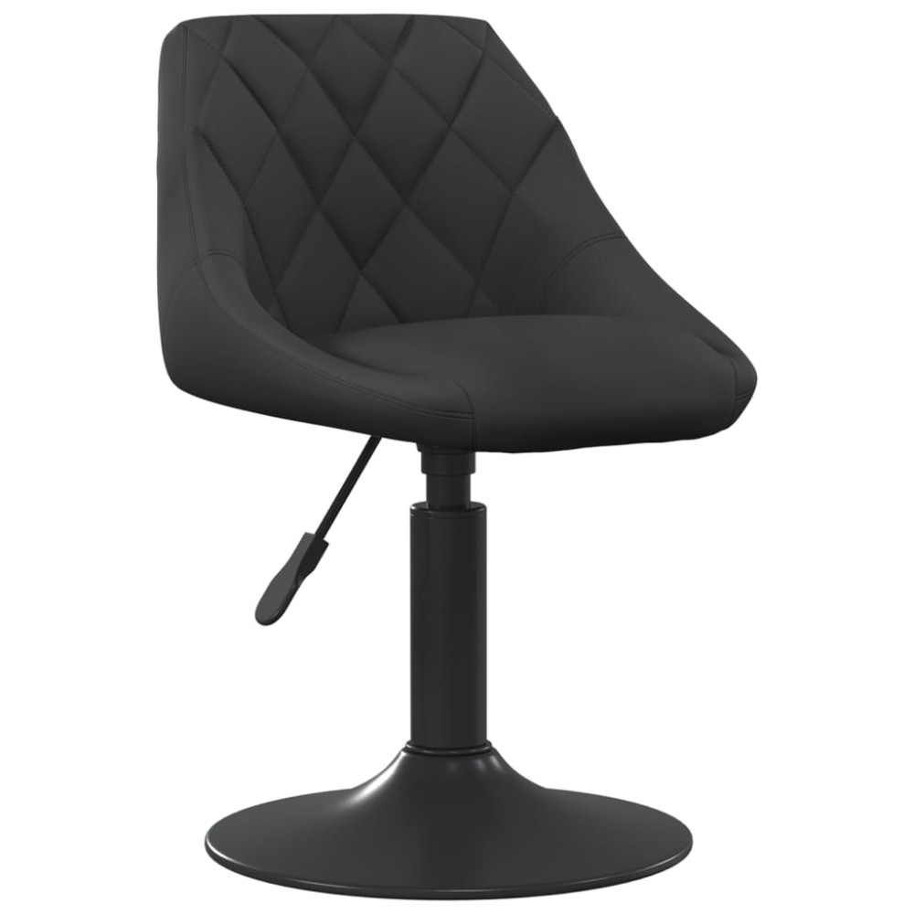 vidaXL Καρέκλα Τραπεζαρίας Μαύρη Βελούδινη 46x44x(62,5-77,5)cm 1 τεμ.