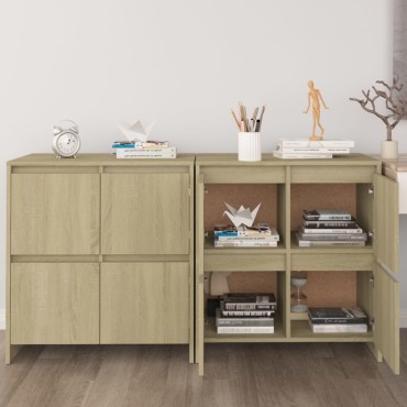 vidaXL Ντουλάπια 2 τεμ. Sonoma Δρυς 70x41x75cm από Επεξ. Ξύλο