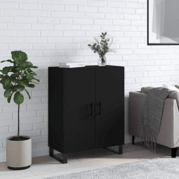 vidaXL Συρταριέρα Μαύρη 69,5x34x90cm από Επεξεργασμένο Ξύλο 1 τεμ.