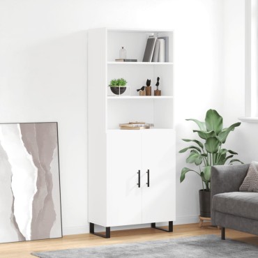 vidaXL Ντουλάπι Λευκό 69,5x34x180cm από Επεξεργασμένο Ξύλο 1 τεμ.
