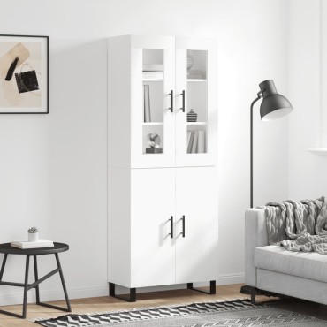 vidaXL Ντουλάπι Λευκό 69,5x34x180cm από Επεξεργασμένο Ξύλο 1 τεμ.