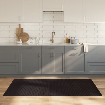 vidaXL Χαλί Ορθογώνιο Σκούρο Καφέ 100x200cm Μπαμπού