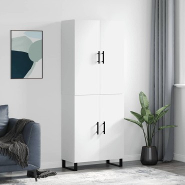 vidaXL Ντουλάπι Λευκό 69,5x34x180cm από Επεξεργασμένο Ξύλο 1 τεμ.