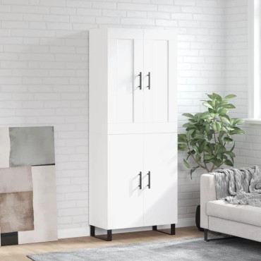 vidaXL Ντουλάπι Λευκό 69,5x34x180cm από Επεξεργασμένο Ξύλο 1 τεμ.