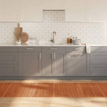 vidaXL Χαλί Ορθογώνιο Καφέ 80x300cm Μπαμπού