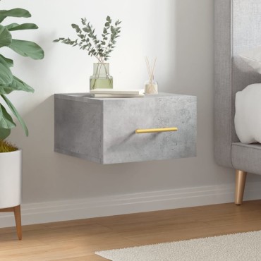 vidaXL Κομοδίνο Επιτοίχιο Γκρι Σκυροδέματος 35x35x20cm 1 τεμ.