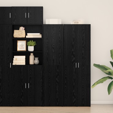 vidaXL Υψηλό Ντουλάπι Μαύρης Βελανιδιάς 45x42.5x185cm Επεξεργασμένο Ξύλο 1 τεμ.