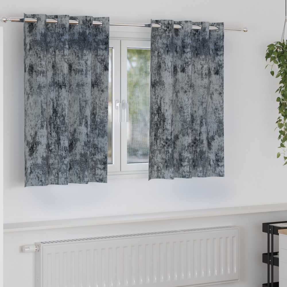 vidaXL Βελούδινες Κουρτίνες 2 τμχ. Ασημί Γκρι 140x140cm Βελούδο