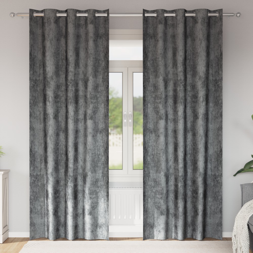 vidaXL Βελούδινες Κουρτίνες 2 τμχ. Γκρι 225x140cm Βελούδο